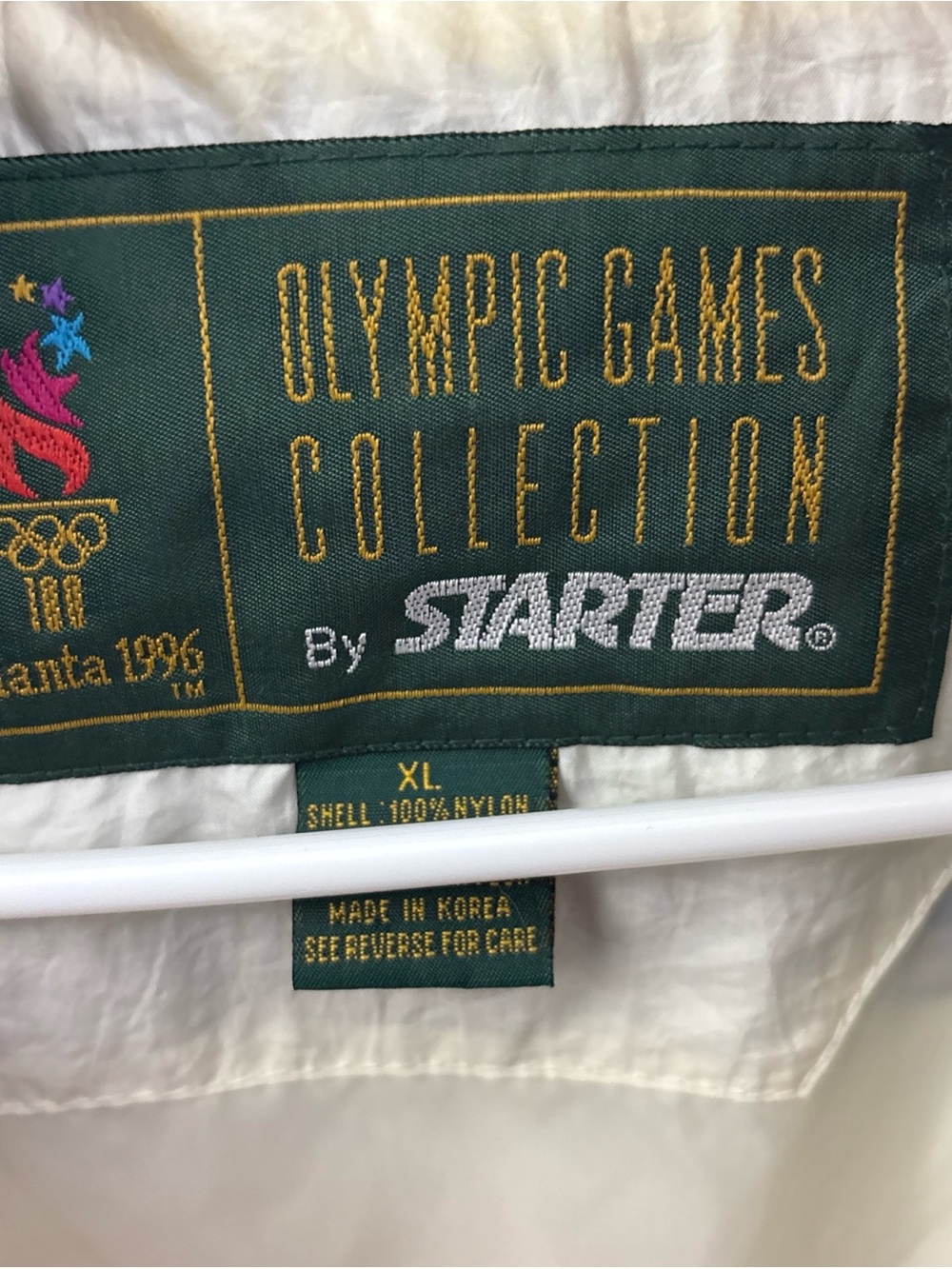 Starter Olympic Games Atlanta 1996 Windbreaker Mens XL USA Full Zip Jacket Vtg - Picture 8 of 15
